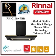 Rinnai RH-C1059-PBR Sleek &amp; Stylish Matt Black Design Plasma Filter Technology Chimney Hood + 1 Year Local Warranty