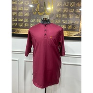 KURTA SYAFIQ KURTA LELAKI DEWASA ROUND NECK KURTA LELAKI LENGAN 3 SUKU KURTA LELAKI COTTON KURTA RAY