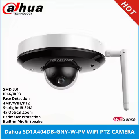 Dahua SD1A404DB-GNY-W-PV 4MP Built-in Mic & SPK IP66 IK08 IR20m 2.8-12mm motorized zoom lens SMD Fac