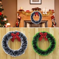 Christmas Wreath Bow Pine Needle Christmas Decoration For Home New Year Gift Hanging Xmas Tree Ornam