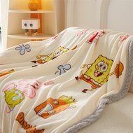 1 PC Cartoon Style SpongeBob SquarePants Multi-Function Blanket For kindergarten Kids Single Queen S