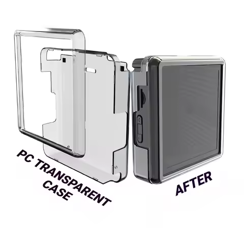 Transparent PC Protective Case for Anbernic RG Rotate Game Console Crystal Clear Shockproof Anti-Imp