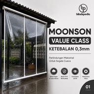 VALUE CLASS ROLLER BLINDS MONSOON 0.3MM TRANSPARENT CURTAIN WATERPROOF RAIN OUTDOOR BLINDSPEDIA