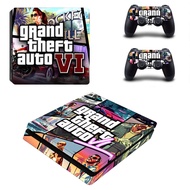 Grand Theft Auto GTA 6 PS4 Slim Skin Sticker Decals For PS4 Slim Console & Controller Skin Vinyl