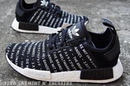 【HYDRA】adidas NMD R1 Runner 黑白 滿版 日文 文字 BOOST 輕量 慢跑【S76519】