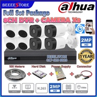 DAHUA 2MP 8-CHANNEL FULL COMPLETE SET HD 1080P CCTV 8CH DVR + Camera + HARD DISK + Power Supply + Ca