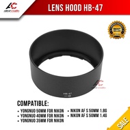 Lens Hood HB-47 HB 47 For Yongnuo Nikon 50mm 40mm 35mm Nikon AF S 50mm 1.8G Nikon AF S 50mm 1.4G