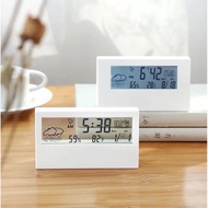LCD Digital Alarm Clock, Transparent / Light + USB + Battery