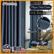 [RING TYPE] 1PC Worthbuy 95% Blackout Prague Design Curtain 穿孔式窗帘布 Insulating Eyelet Curtain Langsir Tingkap Langsir Eyelet