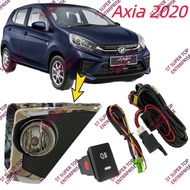 Axia 2020 Fog Lamp with Chrome Cover Spot Light Fog Light Bumper Lamp Lampu Sport Light Axia