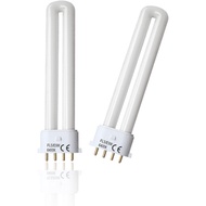 (2PACK FLS/E9W Fluorescent Bulb,Replacement for Camping Lantern Bulb,4 Pin 2G7 Base,5.5 inch Special