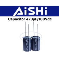 470uF 100V Capacitor 470uF 100V 470uF/100Vdc Size 16x25 mm
