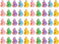 50pcs Easter Mini Resin Duck, 5 Colors Little Ducks Resin Ducks Basket Stuffers and Party Favors Min