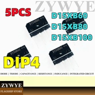5pcs D15XB60 D15XB80 D15SB60 D15SB80 D15XB100 D15SB100 In-Line 15A 600V 800V 1000V Bridge Stacker Re
