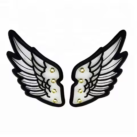 Personality Adult Black Transparent Shoe Wings DIY Decorations for Canvas Shoe High Converse Sneaker