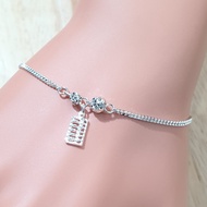 7544#Original 925 Silver Abacus Bracelet/Anklet 925银 Pure silver Bracelet 算盘手链/脚链#Gelang Tangan/kaki