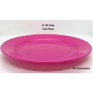 9" Round Flat Plastic Plate  6pcs  [PP]  Pinggan Plastik 盘 9 inch Flat Plate 碟 盘子 Kuah Pinggan Deep 