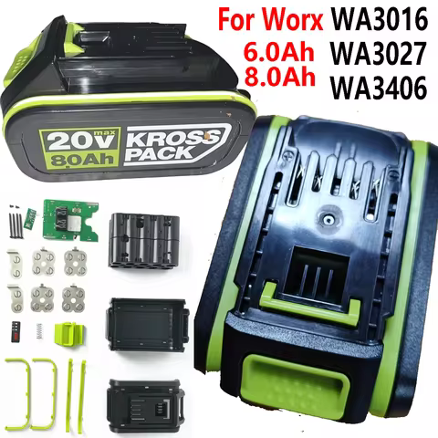 For 5pin WORX WA3016 WA3023 WA3027 20V 6.0Ah/8.0Ah Li-ion Battery For DeWalt Tools For WORX Cordless