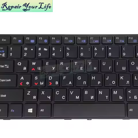 US Russian English Backlit Keyboard For Clevo P650 P650SG P651SG P650SE P651SE P655SE Keyboard 6-80-