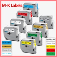 9mm 12mm Compatible Brother Label tape MK Tape MK231 MK-231 MK 231 for Brother P-Touch Labeling Mach