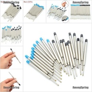 Amongspring☆ 10 Pcs Blue Ink Parker Style Standard 1.0Mm Ballpoint Pen Refills Nib Medium