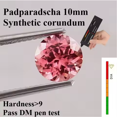 Padparadscha gemstone synthetic sunrise natural cutting sapphire synthetic corundum hardness over 9 