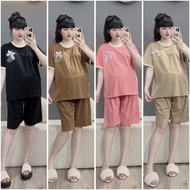 PREGNANCY SET - postpartum set - COTTONG BOW TIGHS SET - 4 Colors & Adjustable Elastic Pants