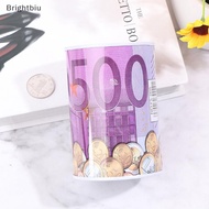 [Brightbiu] Tinplate Cylinder Piggy Bank Euro Dollar Picture Box Household Saving Money Box Boutique