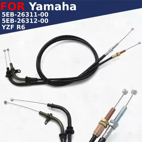Motorcycle Throttle Cable Wire For Yamaha YZF R6 1999-2002 Yamaha 5EB-26311-00 Yamaha 5EB-26312-00