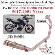 For HONDA CBR125 CBR125R CB125R CBR 125R CB 125 2017 - 2021 Motorcycle Exhaust Muffler Escape Modify Front Mid Link Pipe