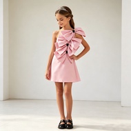 FSMKTZ Girl Princess Dress with 3D Bow Birthday Graduation Party Gown (7-14 Years) ALP698