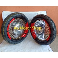 Velg Set Jari Seribu Ring14 Tromol Plus Ban Luar Dan Dalam Merek Fdr S