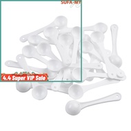 【SUFA】50pcs 1g White Plastic Measuring Spoon Gram Scoop Food Baking Medicine Powder