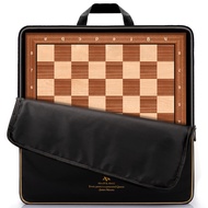 A&A 18.875" Professional Wooden Tournament Chess Board/Mahogany & Maple Inlaid /2.0" Squares w/Notat