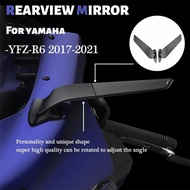 MTKRACING Rearview Mirrors Wind Wing Adjustable Rotating Side Mirror Winglet For YAMAHA YZF-R6 r6 YZ
