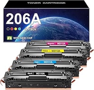 206A Toner Cartridges 4 Pack (with Chip) Compatible Replacement for 206A 206X for Color Pro MFP M283