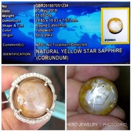 RARE. YELLOW STAR SAFIR SRILANKA BATU SAPPHIRE CEYLON SRILANGKA