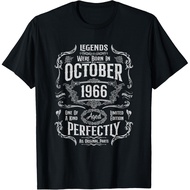 Men's cotton T-shirt Vintage 59th Birthday Legends were Born in October 1966 T-Shirt