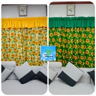 sunflower single panel window curtain 60x72 inches