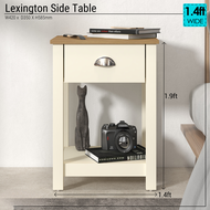 Synergy House Lexington Bedside Table | Nightstand with Drawer Storage - 2 Colour
