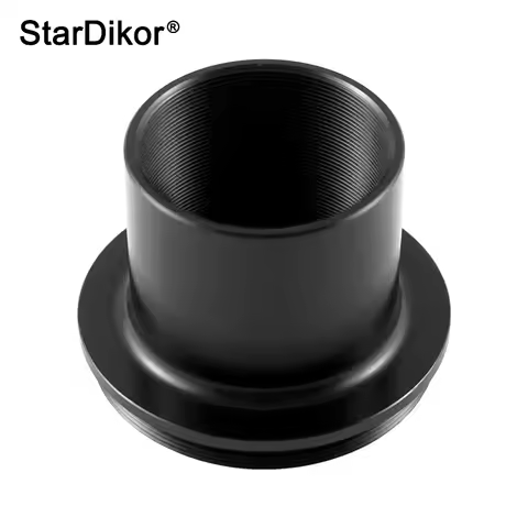 StarDikor 1.25 Inch To T2 31.7mm Eyepiece Insertion To M42 Prime Telescope T Adapter Black