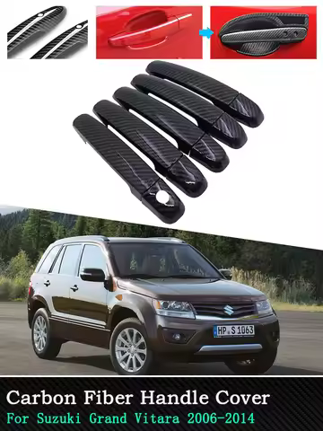 For Suzuki Grand Vitara Grand Nomade Escudo Chrome Carbon Fiber Car Exterior Accessories Door Handle