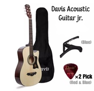 (PRELOVED) DAVIS Acoustic Guitar jr. 38 Inch with Capo, 2 Picks &amp; Bag