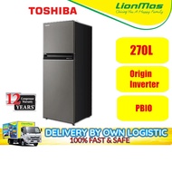 【SAVE4.0】TOSHIBA 270L ORIGIN INVERTER REFRDIGERATOR GR-RT300WE PMY (DS) FRIDGE PETI SEJUK