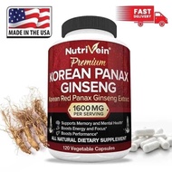 100% Original Products.120 Capsule.Pure Korean Red Ginseng Vegetarian Supplement.High Strength Ginseng
