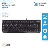 Logitech K120 Keyboard Cable USB Original 100% Laptop Keyboard