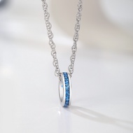 [hertime Time Box] 925 Sterling Silver CZ Birthstone Pendant/Without Necklace (September Sapphire)