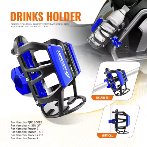 Motorcycle Beverage Water Bottle Cage For Yamaha FJR1300ES NIKEN GT Tracer 9 Tracer9 Tracer 7 Drinks