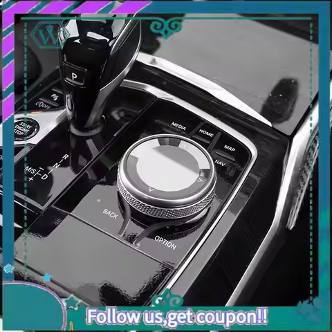 AA92-Car Crystal Multimedia Button Knob Cover Sticker Trim For BMW 3 8 Series G20 G28 X5 X6 X7 G05 G