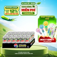 [SALE 25.6] Thùng 24 Lon Nước Uống Có Gaz Pepsi Vị Chanh Không Calo (320ml/lon)